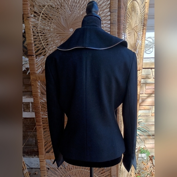 Lafayette 148 Elegant Black Virgin Wool Women's Jacket_8 - Picture 4 of 6